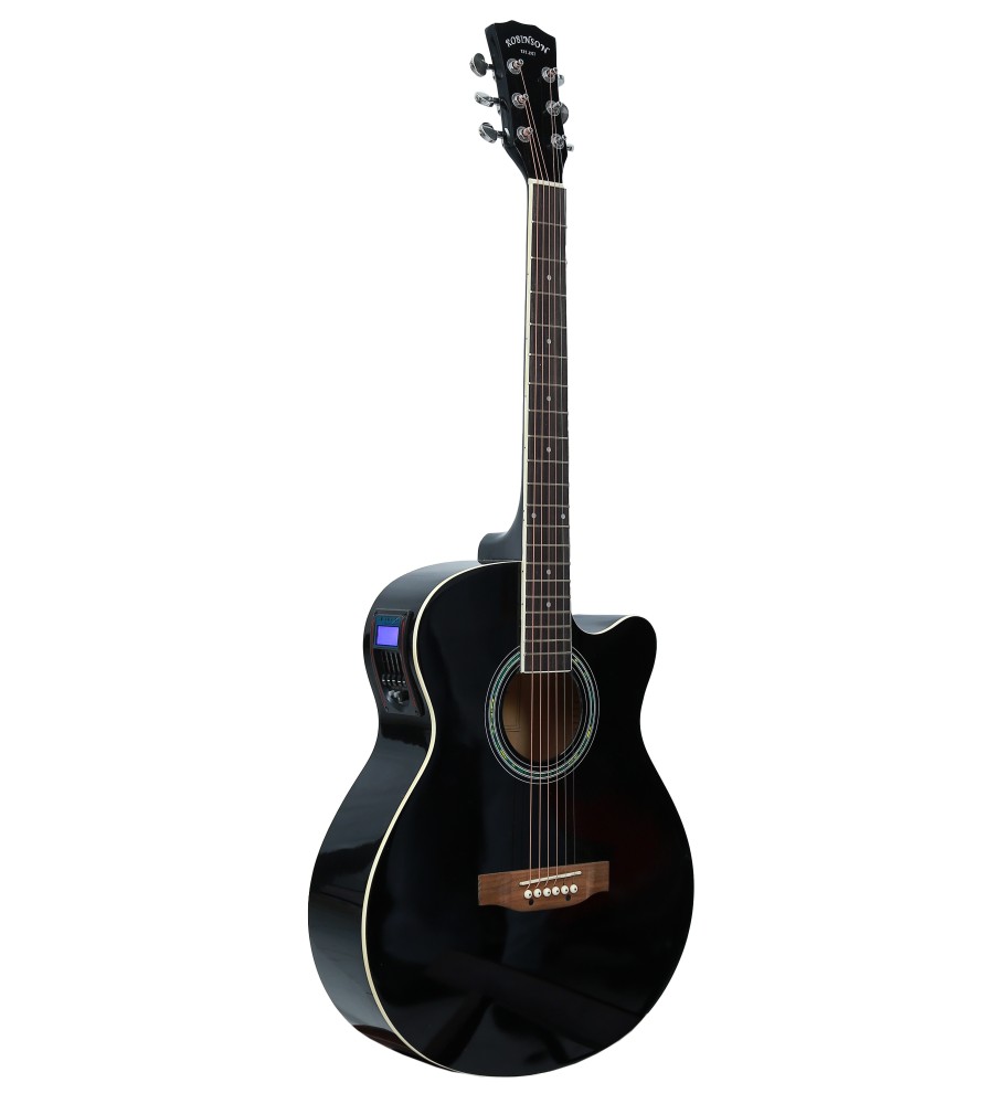 ROBINSON R40 SEMI ACOUSTIC GUITAR WITH INBUILT TUNER AND EQUALIZER