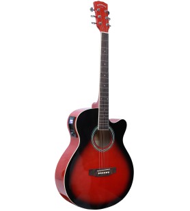 ROBINSON R40 SEMI ACOUSTIC GUITAR WITH INBUILT TUNER AND EQUALIZER