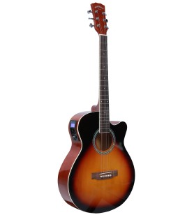 ROBINSON R40 SEMI ACOUSTIC GUITAR WITH INBUILT TUNER AND EQUALIZER