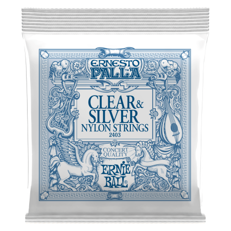 ERNIE BALL CLEAR AND SILVER NYLON STRINGS 2403